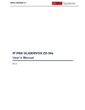 Fillable Online Vaidsys Ip Pbx Glidervox Zx X User S Manual Vaid