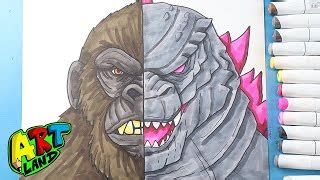 How To Draw Kong Riding Godzilla Godzilla X Kong Art Land Mp Mp