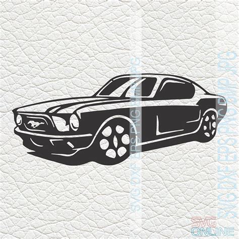 Ford Mustang Svg Dxf Png Clipart Vector Cricut Cut Cutting Cnc Etsy