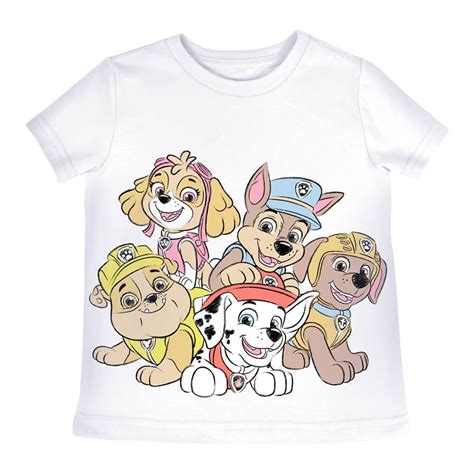 Playera Nickelodeon Paw Patrol Para Ni O Equipo Blanco Talla