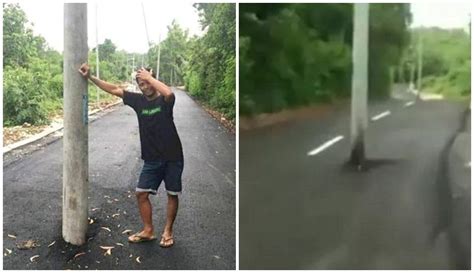 Viral Tiang Listrik Berdiri Di Tengah Jalan Kata Netizen Buat