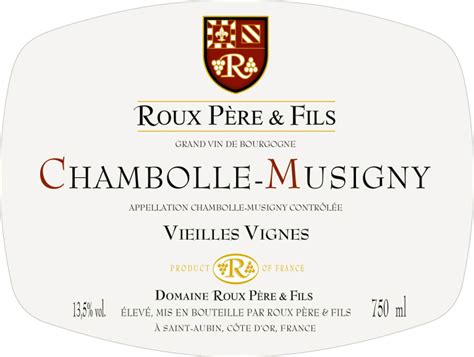 Domaine Roux Pere Fils Chambolle Musigny Vieilles Vignes 2018 Wine