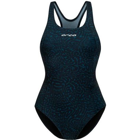 2024 Orca Womens Core One Piece Swimsuit MS51 Dark Blue Diploria