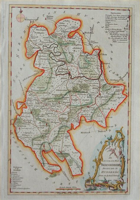 Antique Maps And Prints Of Bedfordshire