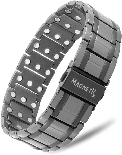 MagnetRX Bracciale Magnetico Uomo in Titanio 3 Volte Più Potente