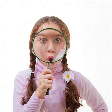 Child Magnifying Glass Stock Image Image Of People Concept 29214349