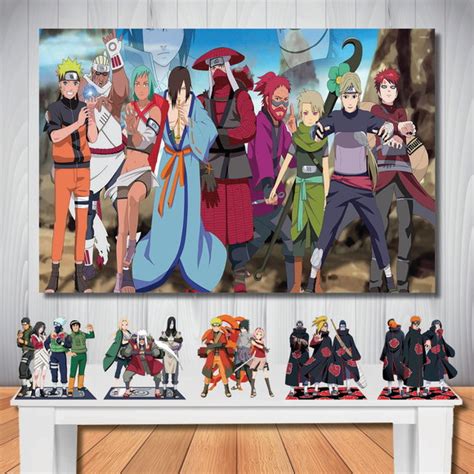 Kit Cenário Naruto Shippuden Painel de Aniversário e Display