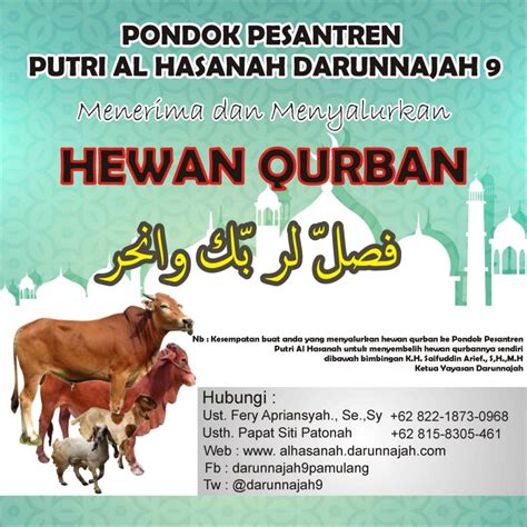 Mari Berqurban Dan Langsung Memotong Sendiri Hewan Qurbannya Di Pondok