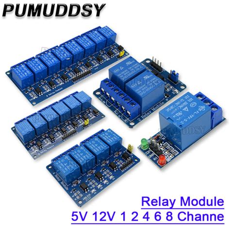 1 2 4 6 8 Channel 5V 12V Relay Module With Optocoupler Relay Output 1 2