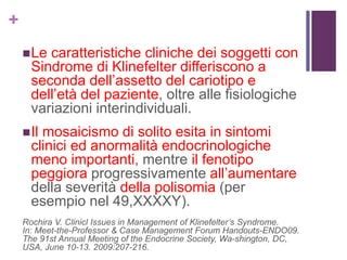 Sindrome Di Klinefelter Diagnosi Precoce Ppt