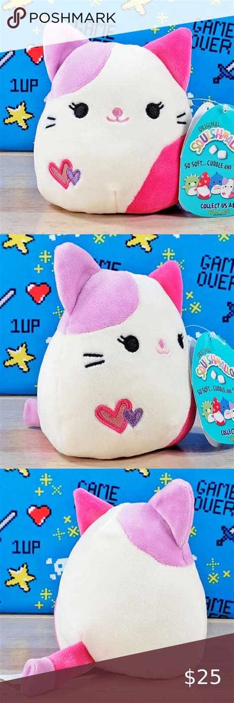 Squishmallow Tiffany The Pink Cat 5 Ultrasoft Valentines Day Plush