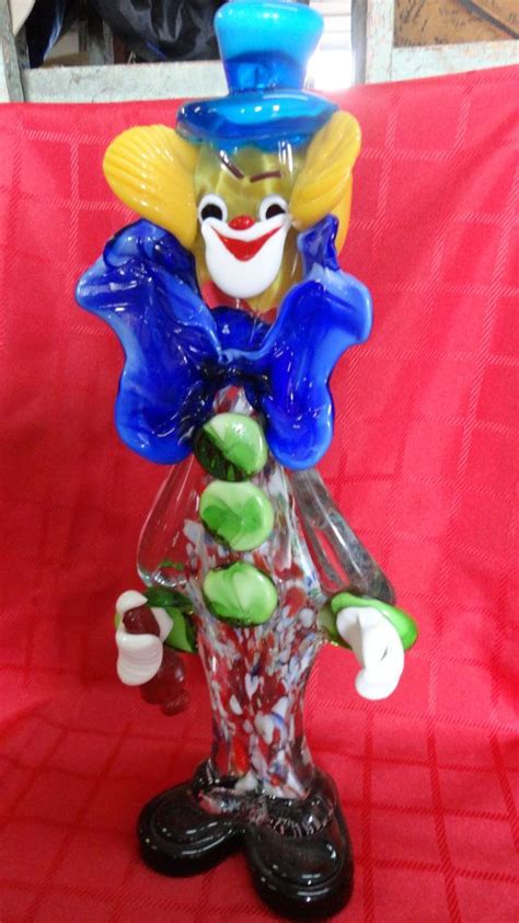 Sale Itemvintage Hand Blown Glass Clown By Tennesseehills On Etsy 63 00 Glass Blowing Glass