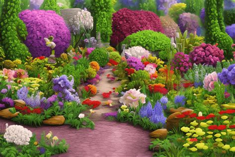 Flower Garden Hyper Realistic Graphic Creative Fabrica