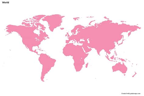 Mapas De Muestra Para Mundo Rosa Contorno Mundo Minimalista Mapas