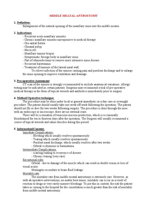 Middle Meatal Antrostomy | Clinical Medicine | Epidemiology