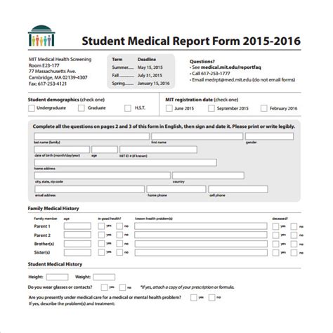 Free 16 Medical Report Templates In Ms Word Illustrator Psd