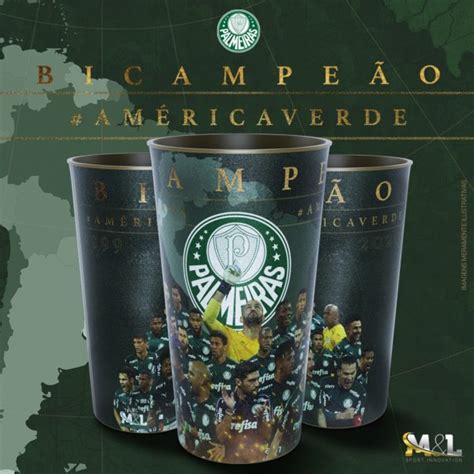 Copo Palmeiras Bicampe O Libertadores Verde Branco Mania