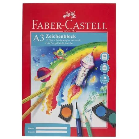 Faber Castell Zeichenblock A Perforiert Fsc Mix Faber Blatt Duo