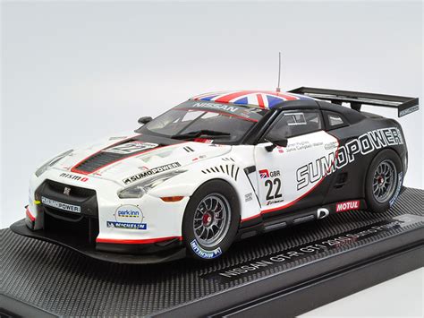 超安い品質 ハッピーストア藤岡エブロ 1 43 ニッサン GT R GT1 2010 Sumo Power GT 22 ホワイト ブラック