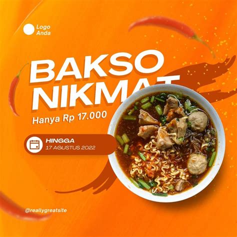 Iklan Promosi Bakso Instagram Post Template Canva En 2024