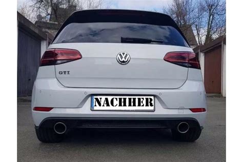 Edelstahl Auspuff Endrohre F R Vw Golf Gti Facelift