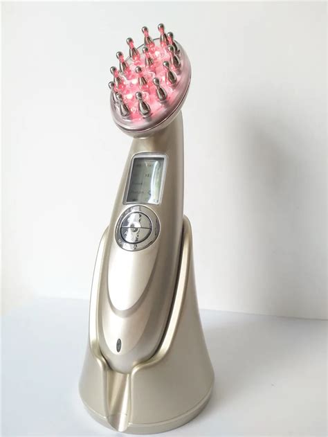 Portable Home Use Rf Ems Microcurrent Vibrating Scalp Massager Electric Infrared Laser Comb Hair