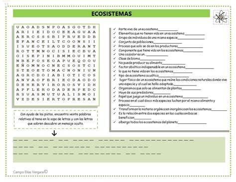 Sopa De Letras Ecosistemas