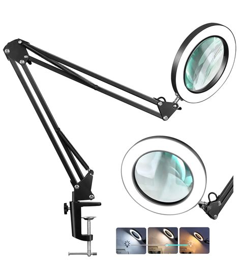 Usb 10x Magnifier With Led Lamp Magnifying Glass 64 Led Table Lamp With Magnifier Foldable