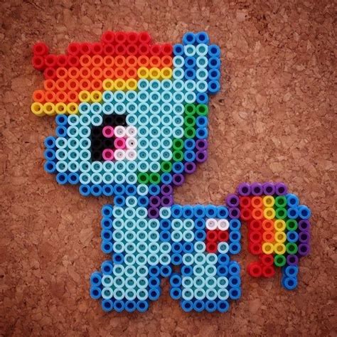 Mlp Baby Rainbow Dash Perler Beads By Halemarkhandcrafts Hama Beads