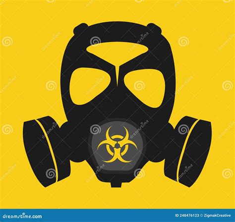 Biohazard Gas Mask Sign And Symbol Stock Illustration Illustration Of