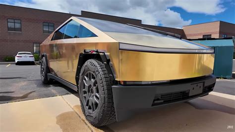 Check Out This 24k Gold Plated Tesla Cybertruck