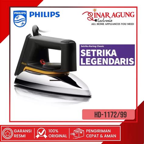 Jual COD SETRIKA LEGENDARIS SETRIKA KERING PHILIPS HD1172 HD 1172