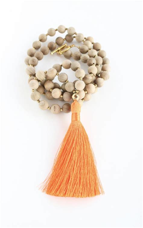 Orange Tassel Necklace Clemson Necklace Florida Gator Necklace