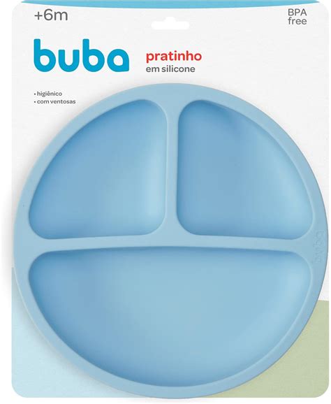 Pratinho Em Silicone Ventosa Azul Rsa Baby