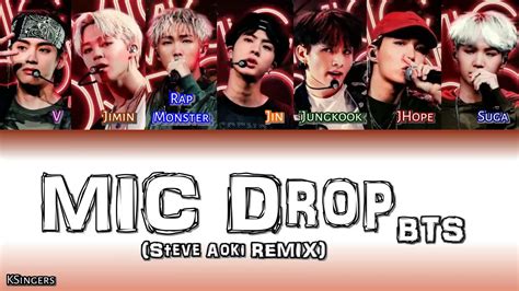 Bts Mic Drop Steve Aoki Remix Sub Han Rom Español Color Coded Letra Youtube