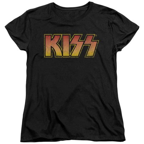 Kiss Classic Logo Womens T Shirt T Shirt Short Sleeve Shirt Women