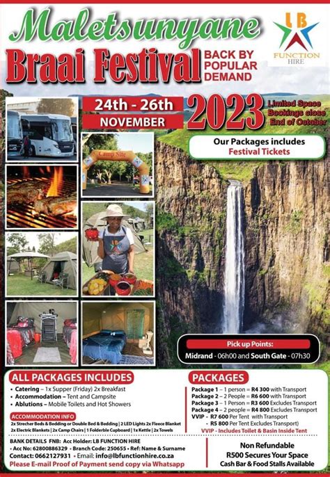 Maletsunyane Braai Festival – LB Function Hire