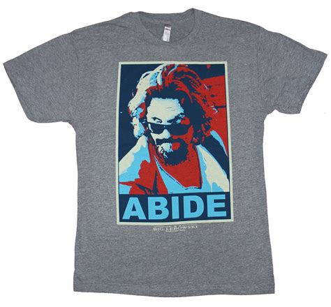 The Big Lebowski Mens T Shirt The Dude Abides Poster Style Medium