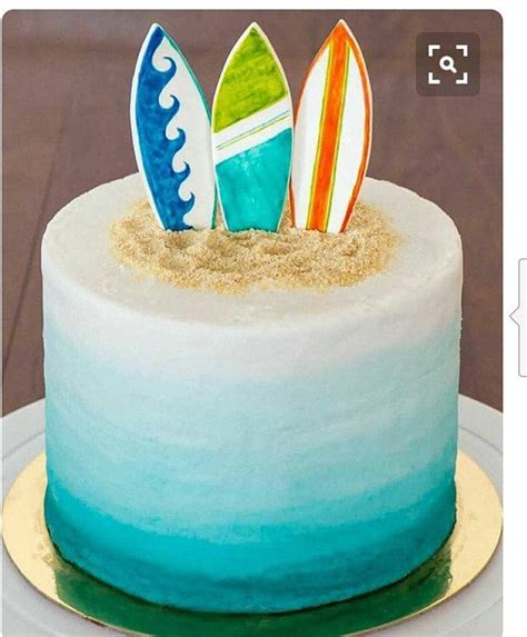 Edible Fondant Surfboard Cake Toppers Set Of Surf Cake Surfboard