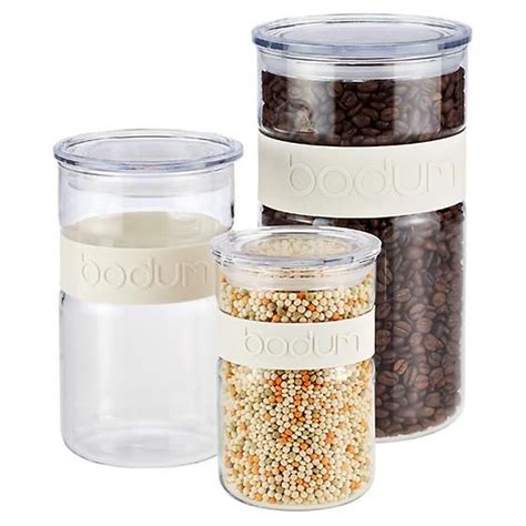 White Band Presso Glass Canisters By Bodum Glass Food Storage