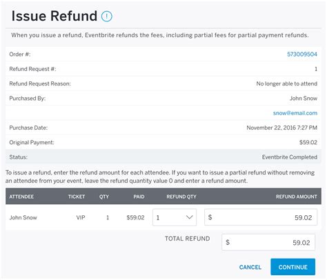 How To Refund An Order Eventbrite Help Center