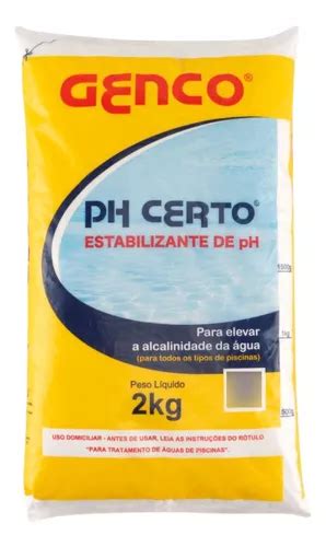 Genco Ph Certo Granulado Alcalinizado Estabilizante Ph 2 Kg