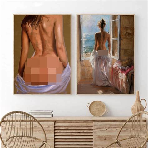 Sexy Naked Woman Posters And Prints Figura Minimalista Abstrata Moderna