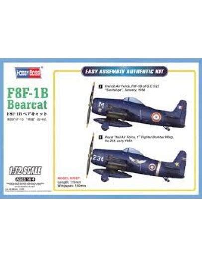 HOBBY BOSS 1 72 SCALE MODEL AIRCRAFT KIT 87268 F8F 1B Bearcat