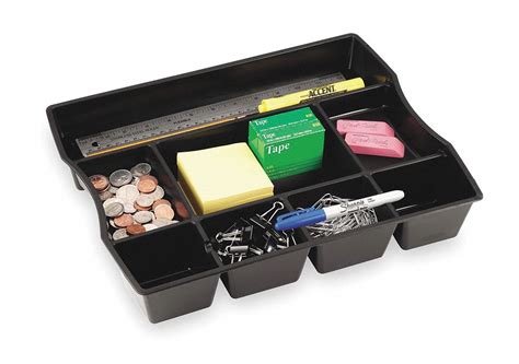 RUBBERMAID COMMERCIAL PRODUCTS, 8 Compartments, Black, Drawer Organizer ...