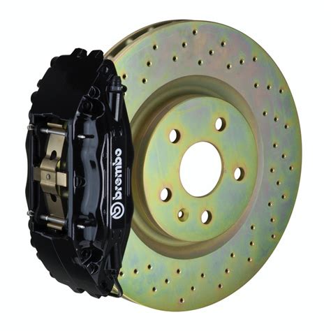 1H4 6005A3 Brembo Front 1 Piece Drilled Brake Kit Fits 2012 2016