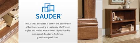 Sauder 2 Tier Book Shelf Wooden Bookcase Multipurpose