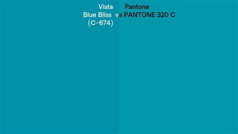 Vista Blue Bliss C 674 Vs Pantone 320 C Side By Side Comparison