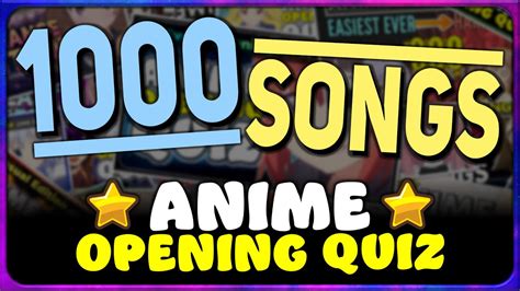 THE ULTIMATE ANIME OPENING QUIZ 1000 SONGS Level NOOB OTAKU