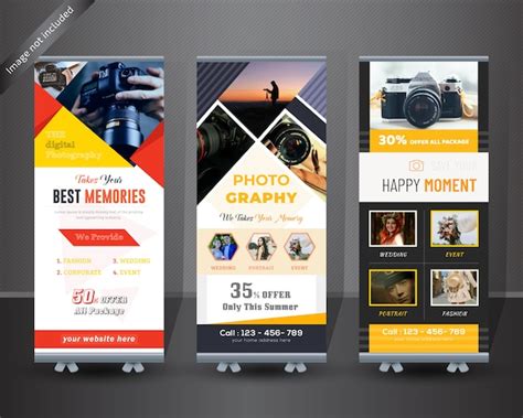 Premium Vector Photography Roll Up Banner Design